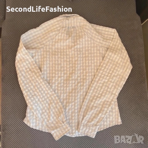 Дамска синя риза с дълъг ръкав Adidas Clima365 с копчета размер М Nano Tex, снимка 7 - Ризи - 52796505