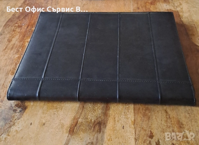 папка за документи с цип луксозна кожена черна Марксман Marksman А4, снимка 2 - Ученически пособия, канцеларски материали - 52542377