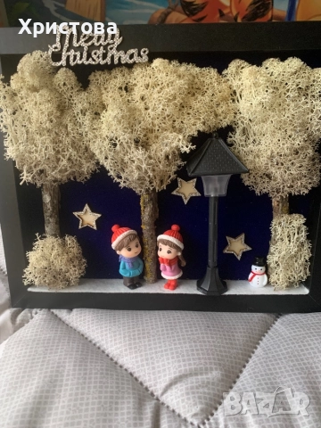 Коледна 3Д картина, снимка 2 - Декорация за дома - 52485231