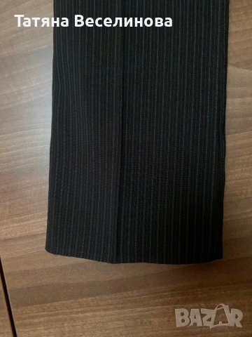 Дамски елегантен панталон на райета с ръб, снимка 4 - Панталони - 53918362