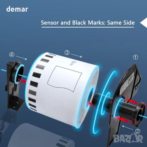 BETCKEY - 10 ролки DK-11247 Етикети за доставка, съвместими с Brother, 103 мм (Ш) x 164 мм (Д), снимка 7 - Консумативи за принтери - 46009837