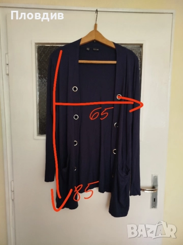 Тъмносиня жилетка хл размер , снимка 4 - Жилетки - 52287655