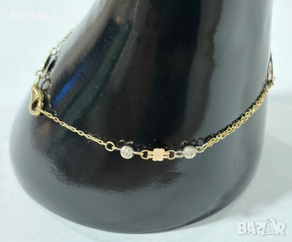 Златна гривна 1.9 грама 14 карата 585, снимка 2 - Гривни - 52888297