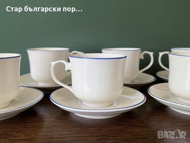Неупотребяван порцеланов комплект за кафе на "Коста Йорданов" гр. Видин, снимка 1 - Чаши - 45275979