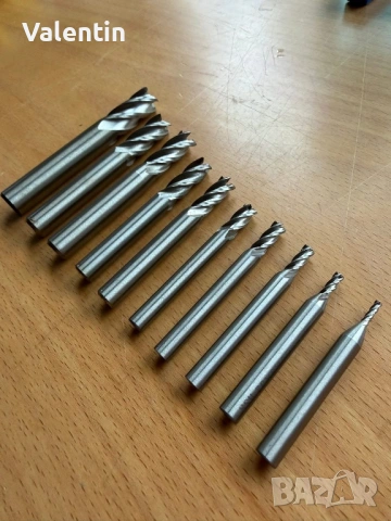 Комплект нови HSS фрезери 10 броя, снимка 2 - Други инструменти - 53460503