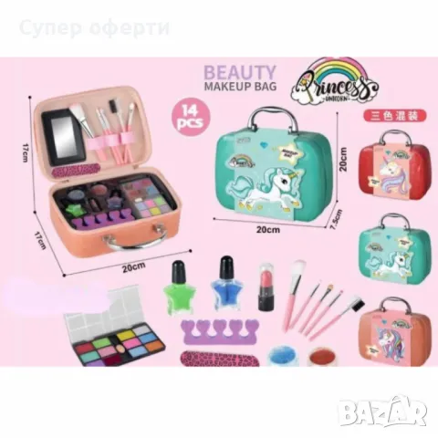 Комплект детски гримове в козметичен куфар, снимка 5 - Козметика за деца - 49959775