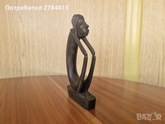 дървена статуетка, снимка 2 - Статуетки - 52520411