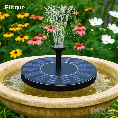 Соларен фонтан с три режима на разпръскване, снимка 2 - Соларни лампи - 53443377