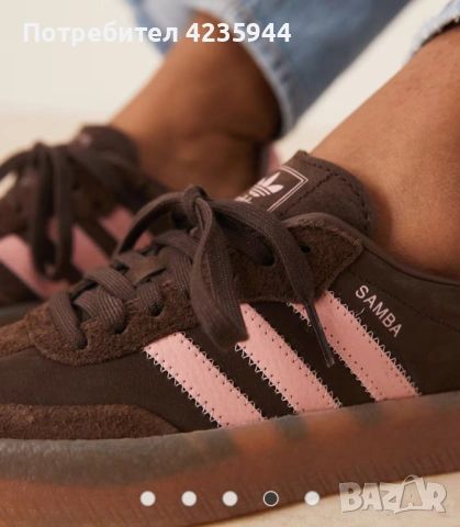 adidas Sambae W Dark Brown/ Wonder Mauve/ Gumm2 , снимка 2 - Маратонки - 54007369