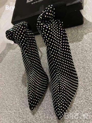 Нови летни обувки чорап с камъни , снимка 13 - Дамски обувки на ток - 46449723