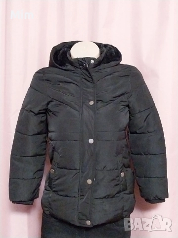 PRIMARK 8-9/135 Детска зимна шуба за момиче в черно , снимка 6 - Детски якета и елеци - 52494954