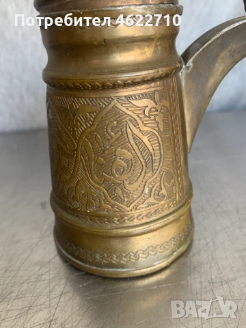 стара кана джезве  за кафе от мед и месинг, снимка 4 - Антикварни и старинни предмети - 54246525