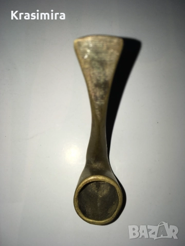 Колекционерска бронзова лула от Италия (Made in Italy)., снимка 2 - Антикварни и старинни предмети - 52859196