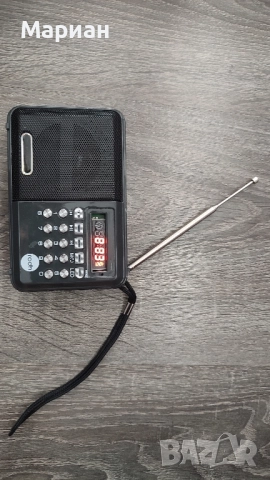 Мини FM радио с LED лампа