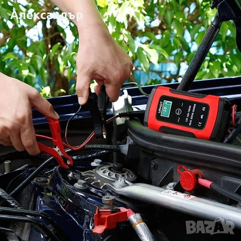 Автоматично интелигентно зарядно устройство за акумулатори за автомобил, мотоциклет, ATV, RV, лодка, снимка 5 - Аксесоари и консумативи - 54175071