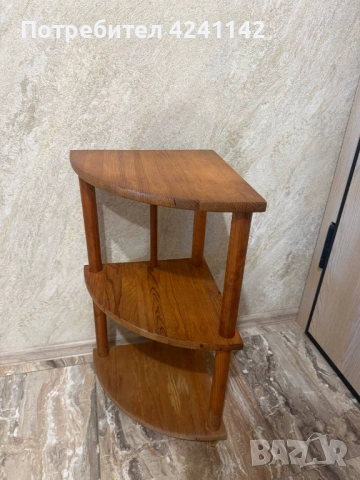 Дървени ъглови рафтове 2бр., снимка 6 - Етажерки - 54096686