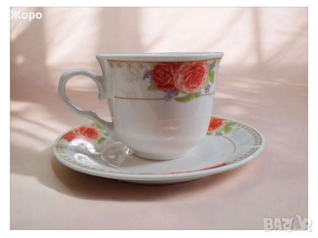 Порцеланов сервиз за кафе, капучино или чай различни разцветки и шарки , снимка 5 - Сервизи - 52615132