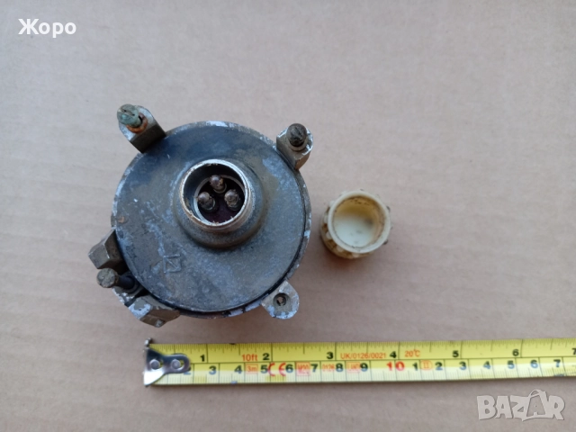 старинен примитивен уред и емайлирана ретро лампа, снимка 5 - Друга електроника - 51545976