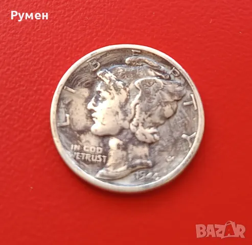 One Dime 1944-USA.Сребро!, снимка 1 - Нумизматика и бонистика - 42085583