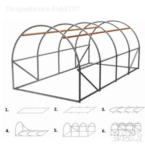 Градиснка оранжерия New Solution - отлична защита за вашите култури - 4 х 2,5 х 2м