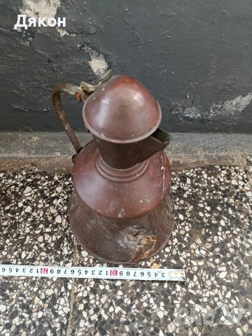 Стара медна кана, снимка 2 - Антикварни и старинни предмети - 53922045