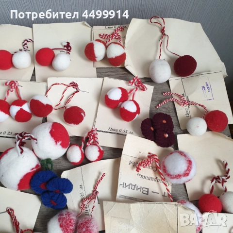 Стари соц.мартенички - 57 броя, снимка 3 - Колекции - 52412049