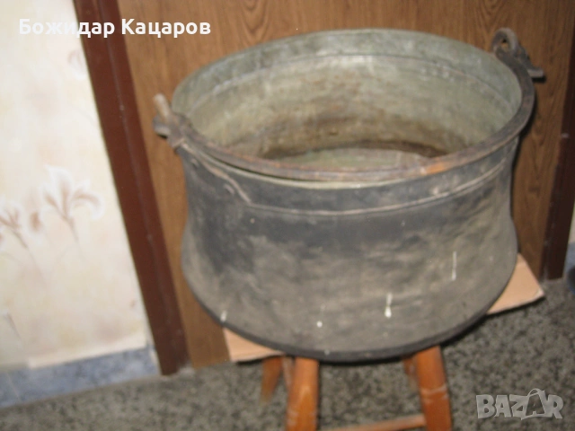 Стар голям котел, бакър. Цена 57 €. Пращам по Еконт., снимка 2 - Антикварни и старинни предмети - 53409628