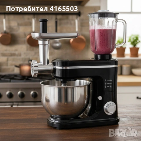 Кухненски робот Michelino 3в1: Планетарен миксер, блендер и месомелачка за лесно и бързо готвене, снимка 2 - Кухненски роботи - 53240104