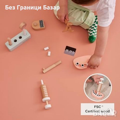 Нов Детски комплект зъболекарски инструменти KID'S HUB - Дървени играчки, снимка 5 - Образователни игри - 46437627
