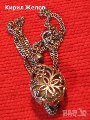 АЖУРЕН ПОСРЕБРЕН МЕДЕН ПЕНДАНТ с КЪСЧЕ НАТУРАЛЕН КЕХЛИБАР в НЕГО и СРЕБЪРНА ВЕРИЖКА СРЕБРО 925 49783, снимка 14 - Колиета, медальони, синджири - 50115976