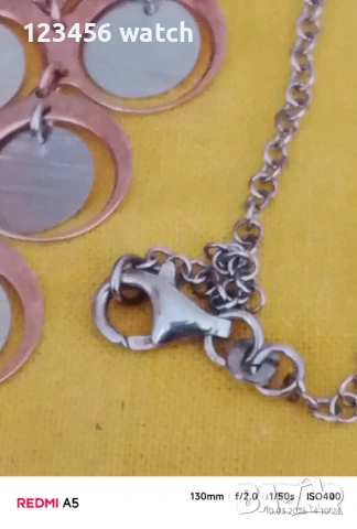 Красиво нежно 21гр сребърно колие проба 925, снимка 5 - Колиета, медальони, синджири - 53781655