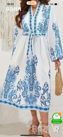 Красива рокля с коланче Нова, снимка 2 - Рокли - 52222018