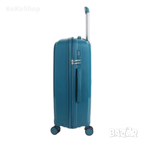 Куфар на колелца-42.5x24x66 см./ син куфар на колелца, снимка 3 - Куфари - 50644564