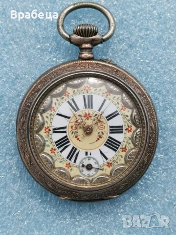 Сребърен джобен часовник, снимка 1 - Антикварни и старинни предмети - 45384160