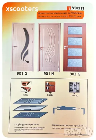 Интериорни врати от MDF - Врата за вътрешен монтаж от МДФ, снимка 4 - Интериорни врати - 47522122