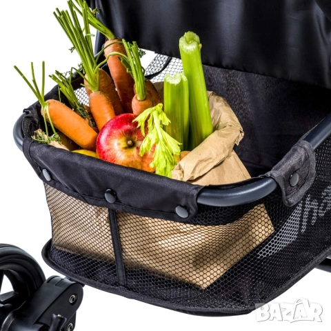 3 в 1 Бебешка Количка - Hauck Malibu 4 Trio Set H-14608, Столче за Кола и Кош за Новородено, Сива!, снимка 16 - Детски колички - 52361051