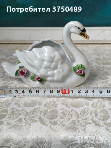 Статуетка лебед, снимка 3 - Антикварни и старинни предмети - 53488399