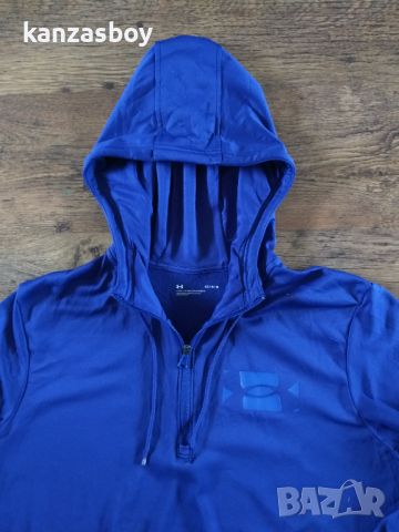 Under Armour Men's Fleece 1/2 Zip Hoodie - страхотно мъжко горнище Л, снимка 2 - Спортни дрехи, екипи - 45626173