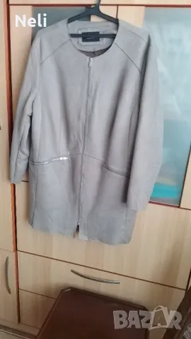 Дамско пролетно палто от велур, без хастар, без забележки , снимка 3 - Палта, манта - 50218955