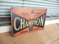 Метална табела Champion свещ запалване стартер ток искра запалителна, снимка 2