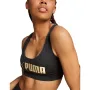 Дамско бюстие PUMA Fit Mid Impact Training Bra Black/Gold, снимка 3