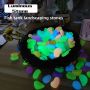 100  бр. фосфорисцентни цветни градински камъчета, снимка 1 - Градински мебели, декорация  - 45911417