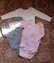 Комплект от 3бр. бодита Kuniboo (сив, розов и бял цвят), размер 50-56, снимка 1 - Бодита за бебе - 46020897