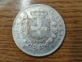 Италия 5 лири 1874 СРЕБРО, снимка 2
