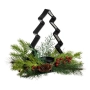 Коледен венец с поставка за свещ Mercado Trade, Метал, Елха, снимка 2