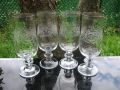 Кристални чаши с платинен кант - 4 бр., снимка 1 - Чаши - 45586405
