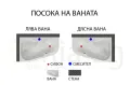 Хидромасажна вана НАКСОС с антибактериално покритие. Размер: 150/100 - Лява, снимка 5