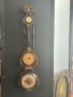 Стар дървен часовник, термометър,  барометър за стена 