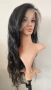 Черна чуплива естествена бразилска перука 70-75 см с дантелена зона 13x6, снимка 2