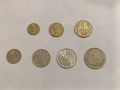 Лот монети 1, 2, 5, 10, 20, 50, 1лв стотинки от 1990, снимка 1